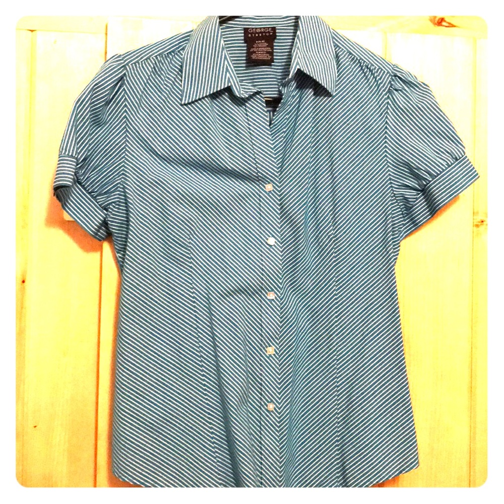 Short sleeved, button up, dress shirt